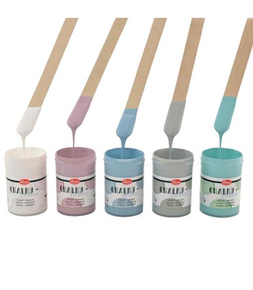 Creative set of 5 pastel paints for furniture and wood, VIVA DECOR, 5x100 ml