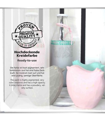 Set creativ 5 vopsele pastel pentru mobilă și lemn, VIVA DECOR, 5x100 ml