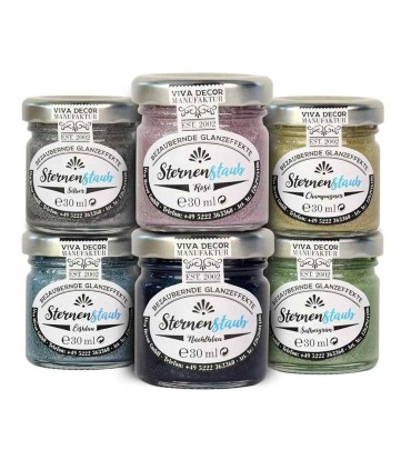 Creative gift set of 6 metallic paints VIVA DECOR 6x30ml