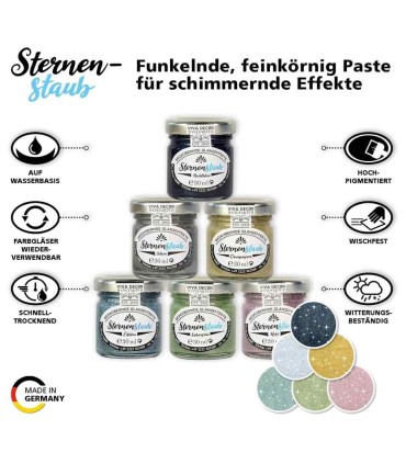 Set cadou creativ 6 vopsele metalice VIVA DECOR 6x30ml