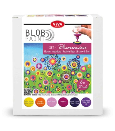 Gift set of 6 dot painting paints Blob Paint VIVA DECOR, 6x90ml