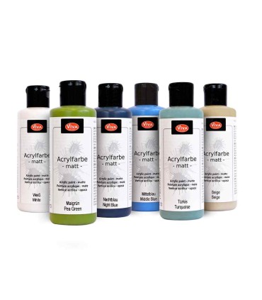 Gift set of 6 creamy acrylic paints Ocean Dreams, VIVA DECOR, 6x82ml