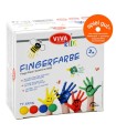 Set culori pictură cu degetele, copii de la 2 ani, VIVA DECOR, 4x100ml