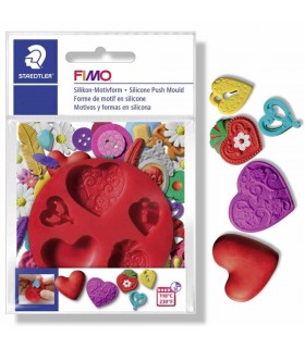 FIMO Silicone Mould Hearts 8725-23