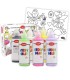 Creative gift set for window painting, paints and stencil, VIVA KIDS, 6x90ml