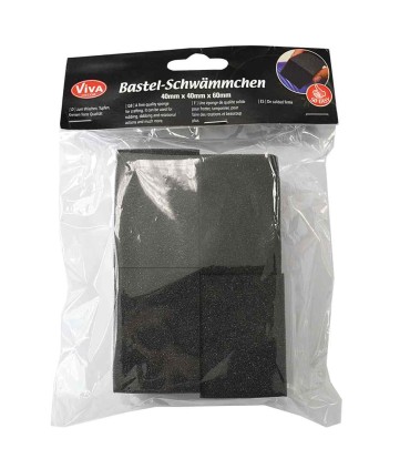 Set of 4 sponges for dabbing, VIVA DECOR, 4x6x4 cm