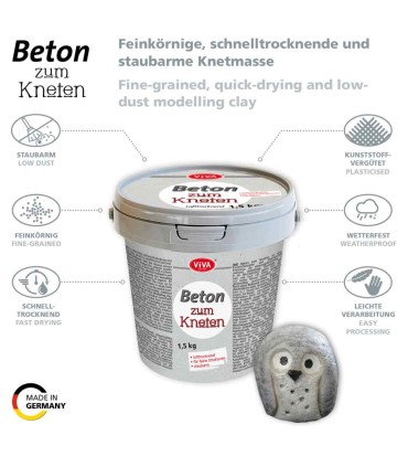 Beton fin pentru artiști, pentru modelare, VIVA DECOR, 1,5 kg