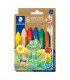 Set 6 creioane colorate din ceară, grosime 1,5 cm, Staedtler, de la 2 ani