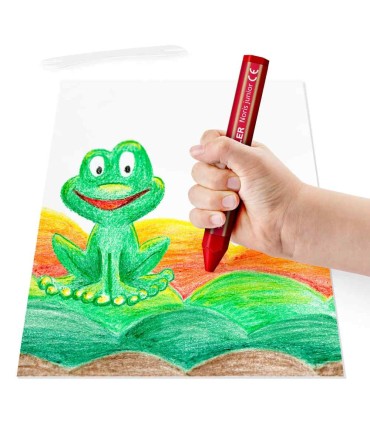 Set creioane colorate din ceară, grosime 1,4 cm, Staedtler, de la 2 ani