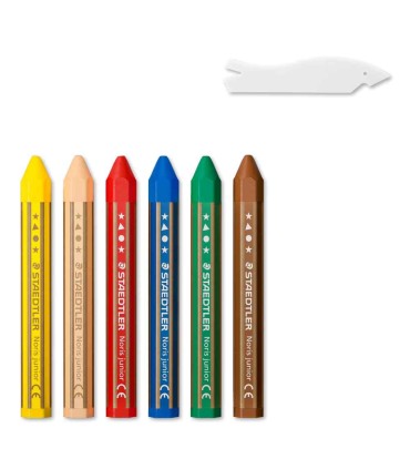 Set creioane colorate din ceară, grosime 1,4 cm, Staedtler, de la 2 ani