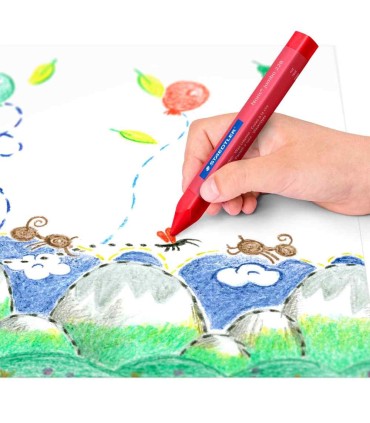 Set creioane colorate din ceară, grosime 1,4 cm, Staedtler, de la 4 ani