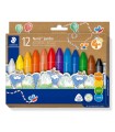 Set of 12 wax colored pencils, thickness 1.4 cm, Staedtler, from 4 years