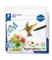 Set of 40 superfine fineliners 0.3mm, Triplus Staedtler, 334-C40-C