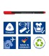 Set of 40 superfine fineliners 0.3mm, Triplus Staedtler, 334-C40-C