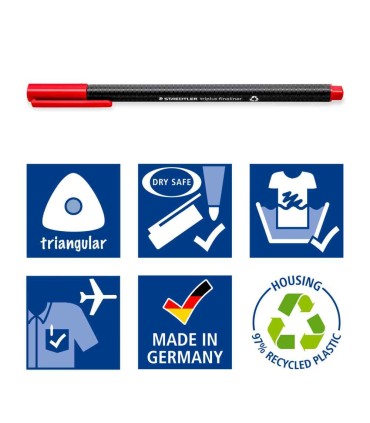 Set of 40 superfine fineliners 0.3mm, Triplus Staedtler, 334-C40-C