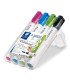 Set 4 markere whiteboard Lumocolor culori asortate 351-WP-1
