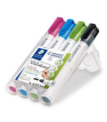 Set of 4 Lumocolor whiteboard markers, assorted colors 351-WP-1