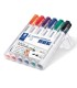 Set of 6 whiteboard markers 2mm, easy to erase, Staedtler, round tip