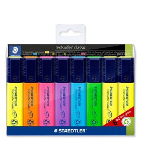 Set of 8 highlighters 1-5mm (text markers), Staedtler, 364-A-WP8