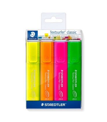 Set 4 evidențiatoare 1-5mm (textmarkers), Staedtler, 364-P-WP4