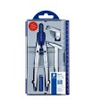 Metal compass with extension, pencil adapter, lead set, ruler box, Staedtler, 550-02