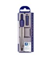 Precision school compass, lead set, box with ruler, Staedtler, 550-50