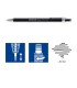 Metal mechanical pencil, 0.7 mm lead, with retractable eraser, Staedtler, 778-07-9