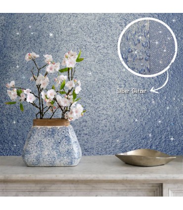 Glazura decorativă lavabilă transparentă cu sclipici, My COLOR Room by Viva Decor, 1 litru, argintiu