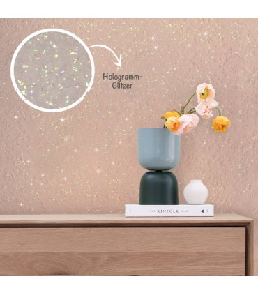 Transparent washable decorative glaze with glitter, My COLOR Room by Viva Decor, 1 liter, rainbow