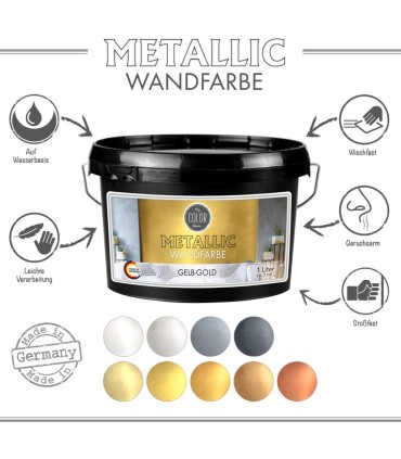 Metallic decorative wall paint, My COLOR Room by Viva Decor, 1 liter