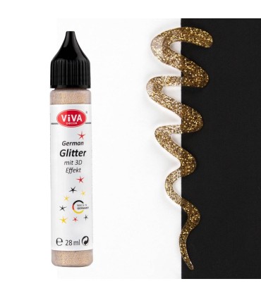 Glitter german, sclipici adeziv lavabil VIVA DECOR, 28 ml