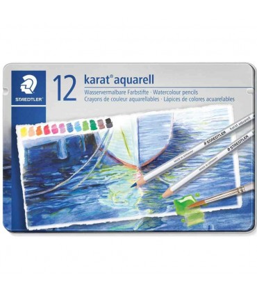 Culori acuarelă Staedtler set 12 creioane 125 M12