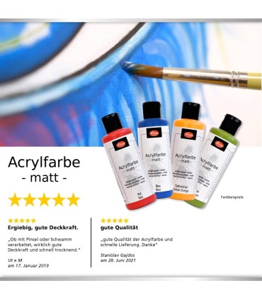 Vopsea acrilică cremoasă și intensă, VIVA DECOR, 82 ml,