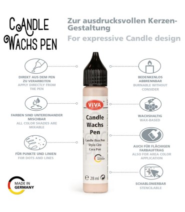 Set ceară colorată pentru decorare lumânări, VIVA DECOR, 11buc x 28ml