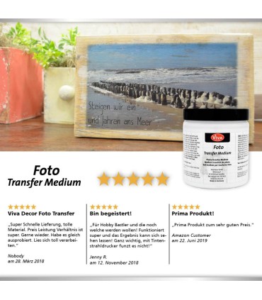 Transparent photo and image transfer medium, VIVA DECOR, 250 ml