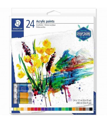 Culori acrilice Staedtler set 24 tuburi 8500C24
