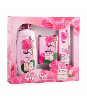 Gift set: shampoo, soap, hand cream, Rose of Bulgaria
