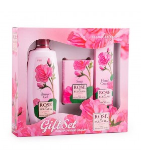 Gift set: shower gel, soap, hand cream, Rose of Bulgaria