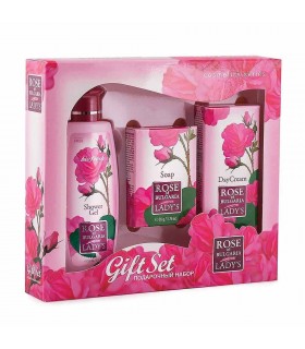 Travel gift kit: shower gel, soap, day cream, Rose of Bulgaria
