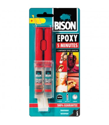 BISON bicomponent epoxy adhesive 5min transparent 24ml